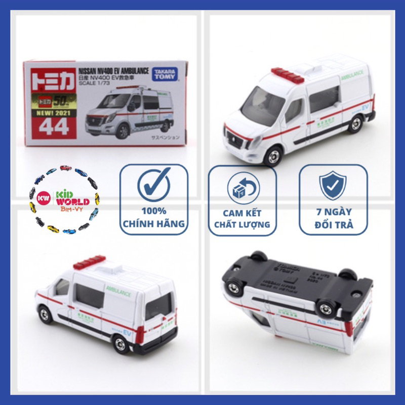 Xe mô hình Tomica Box Cứu thương Nissan NV400 EV Ambulance. MS: 931. Tỷ lệ 1:73.