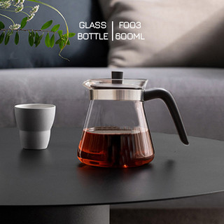  Ấm trà hoa thủy tinh chịu nhiệt F003 600ml   800ml  - Bình lọc trà thủy tinh có lọc trà tại nắp Samahome 