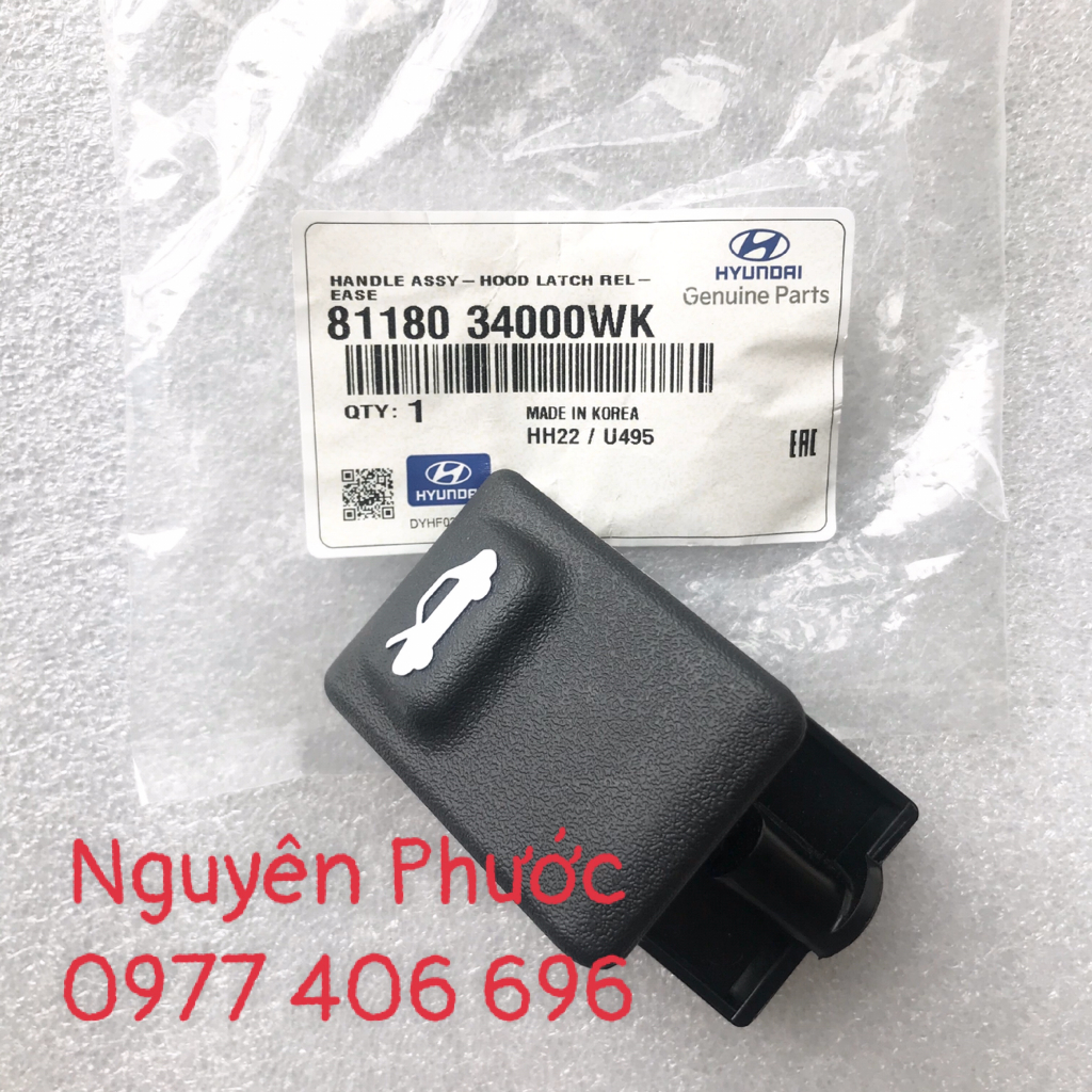 Tay kéo mở nắp capo trước HYUNDAI GETZ/CLICK - Hàng xịn chính hãng 8118034000WK