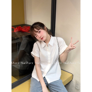 Áo sơ mi trơn, tay hến [STORY] A3140 (ảnh thật)