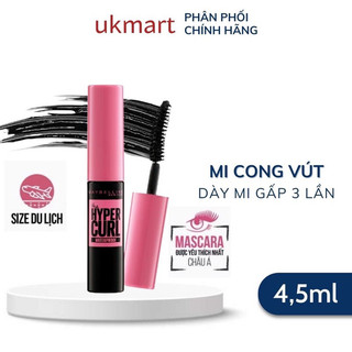 Mascara Dài và Cong Mi Maybelline New York Hyper Curl Waterproof Màu Đen