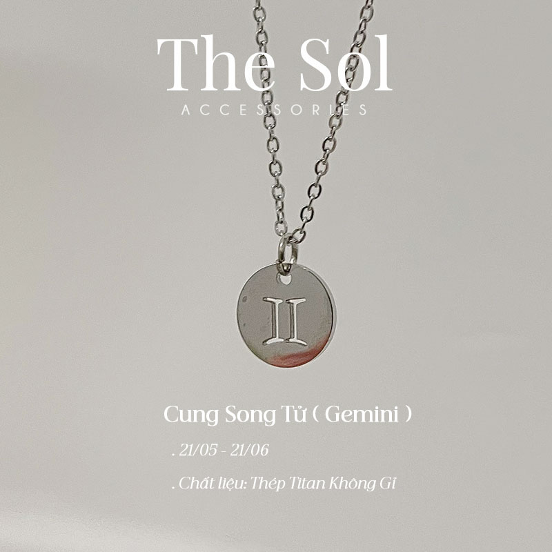 Dây Chuyền/ Vòng Cổ Thép Titan 12 Cung Hoàng Đạo thesol.accessories