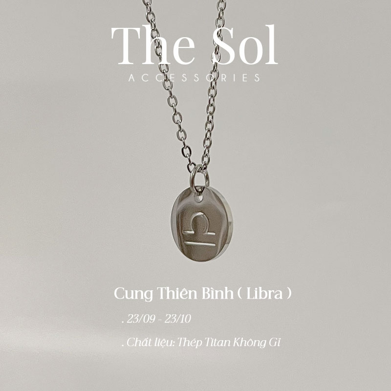 Dây Chuyền/ Vòng Cổ Thép Titan 12 Cung Hoàng Đạo thesol.accessories
