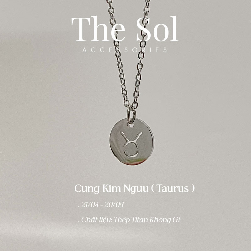Dây Chuyền/ Vòng Cổ Thép Titan 12 Cung Hoàng Đạo thesol.accessories