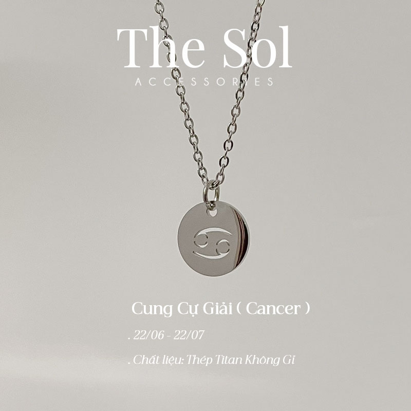 Dây Chuyền/ Vòng Cổ Thép Titan 12 Cung Hoàng Đạo thesol.accessories