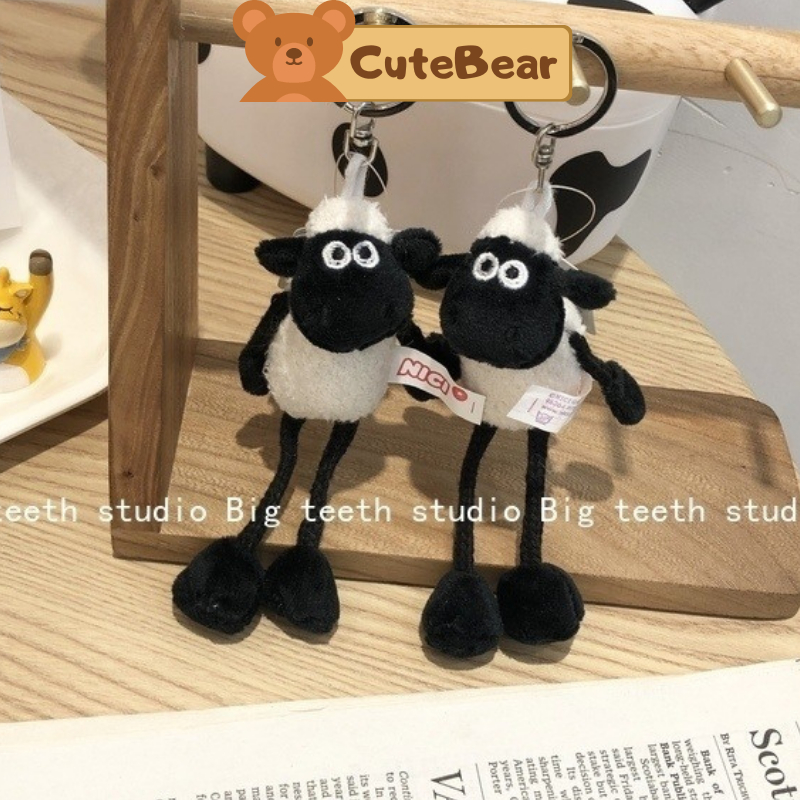 Móc khóa thú bông móc khóa cừu khỉ ngộ nghĩnh dễ thương đáng yê mềm mại êm ái treo balo túi xách làm móc chìa khóa CB01