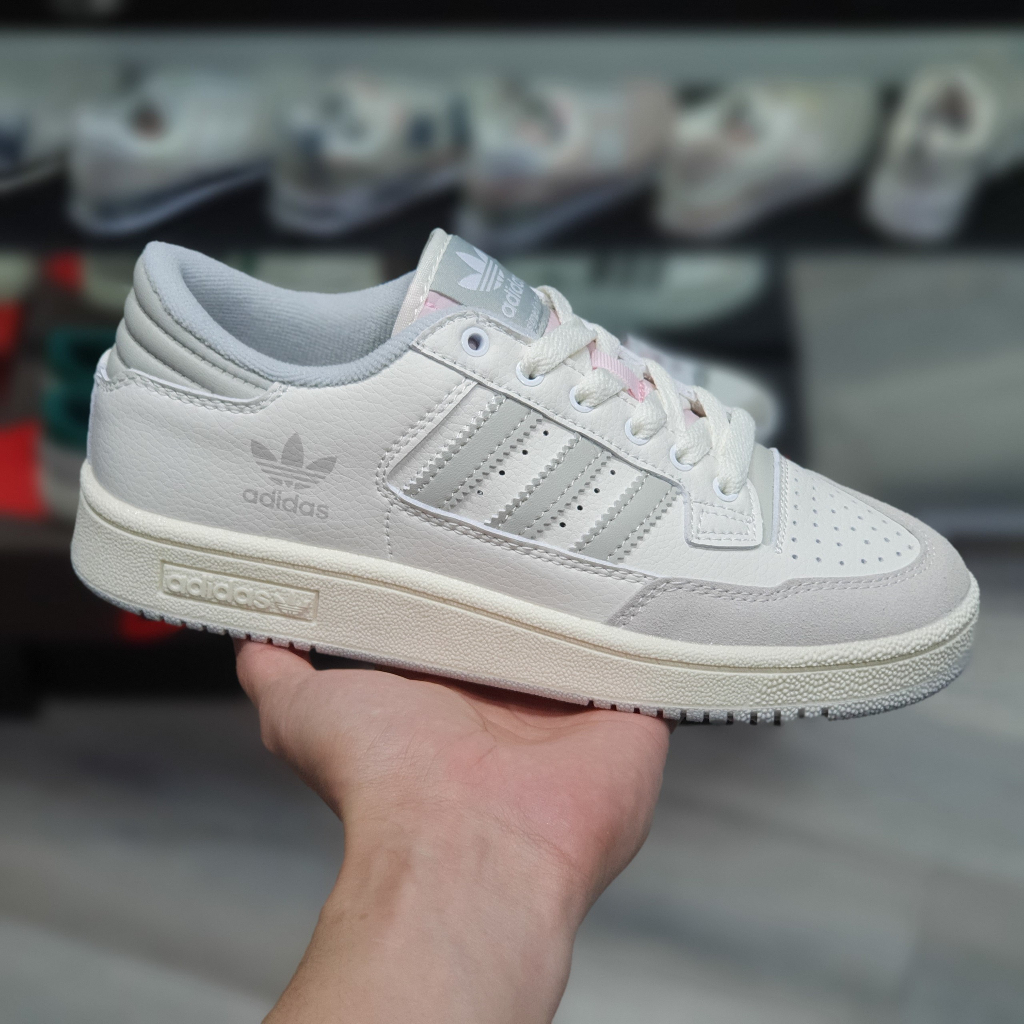 Giày thể thao Adidas trắng sọc xám màu mới full trắng Thời Trang Trẻ Trung