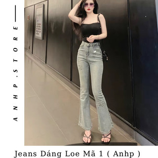 Quần jeans dáng loe mã 1