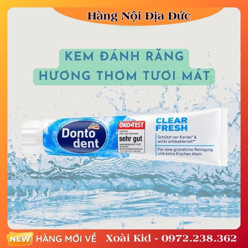 [DATE MỚI NHẤT] Kem đánh răng Dontodent Đức 125ml