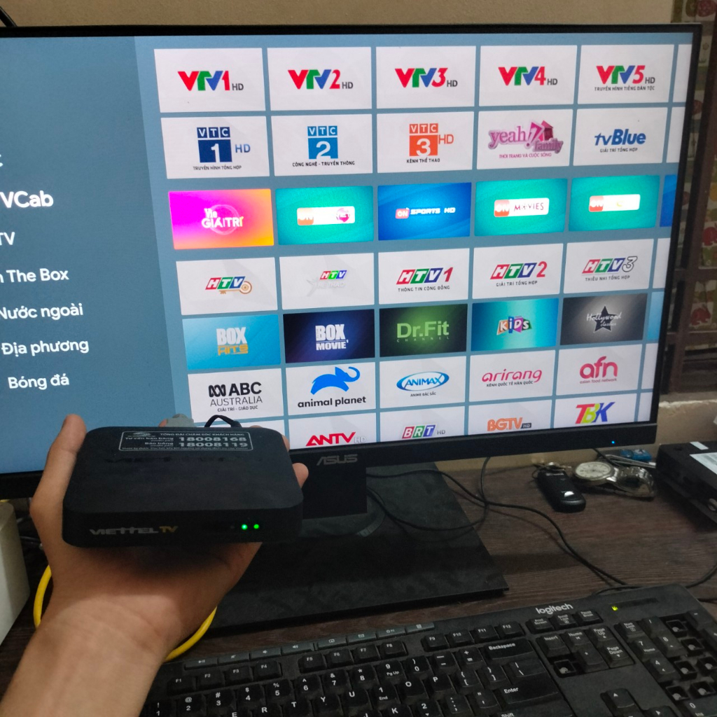 BOX Viettel TV HP40A  Box 4K Chạy rom  ATV10  xem miễn phí 200 Kênh truyền hình trọn đời