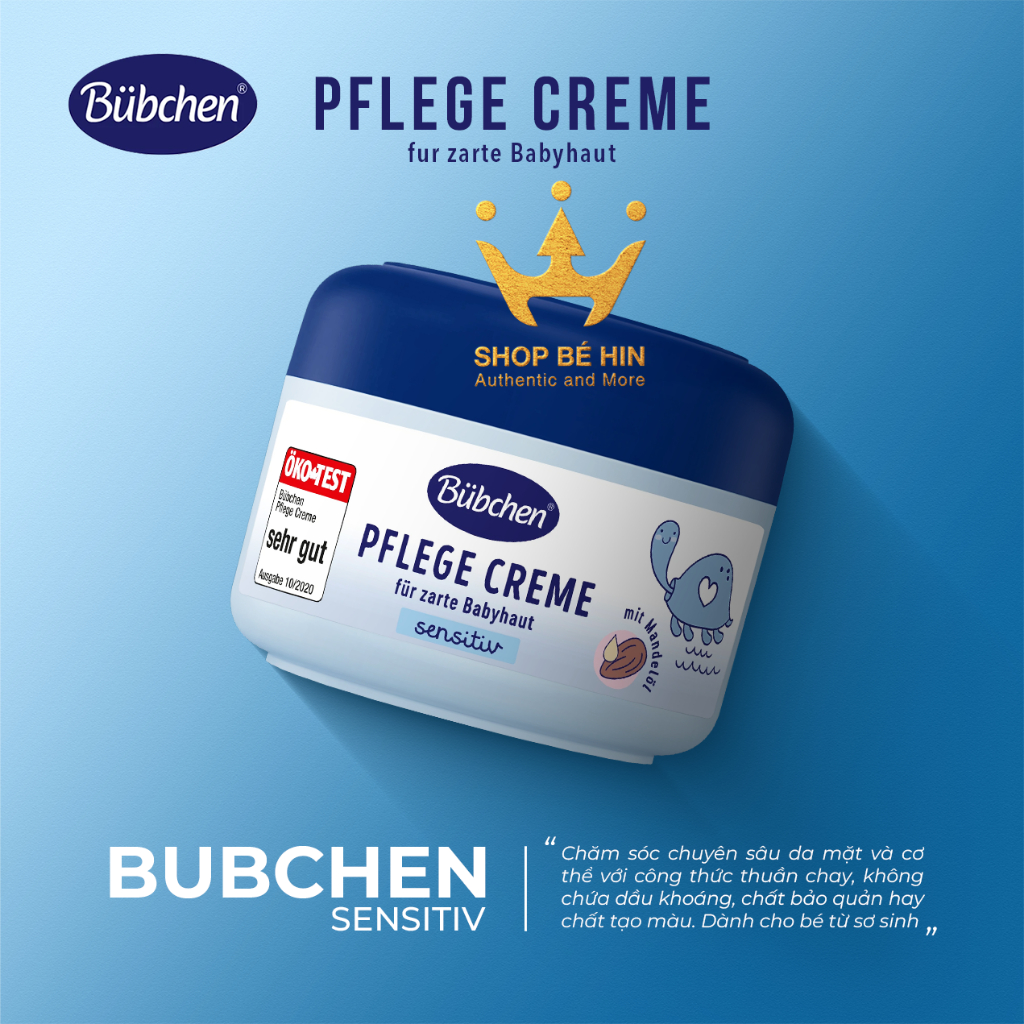 Kem dưỡng da Bubchen chuẩn Đức, chăm sóc da nhạy cảm cho bé, 75ml