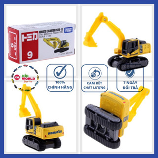 Xe mô hình Tomica Box Tải cần cẩu Komatsu Excavator PC200-10. No.9. Tỷ lệ 1:122.