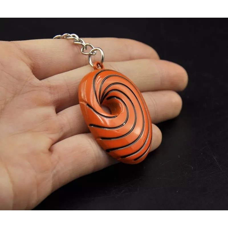 Móc khóa hình mặt nạ nhân vật Obito bằng kim loại