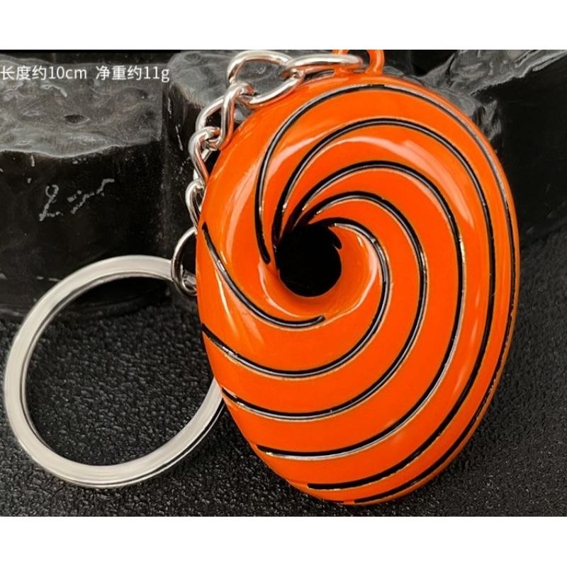 Móc khóa hình mặt nạ nhân vật Obito bằng kim loại