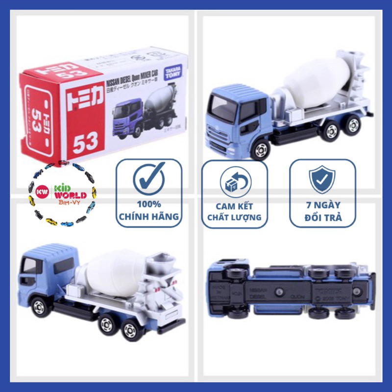 Xe mô hình Tomica Box Xe tải Nissan Diesel Quon Mixer Car. MS: 137. Tỷ lệ 1:64.