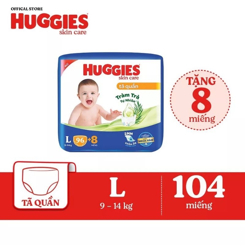 Tã quần huggies M120 L104 XL88 XXL80