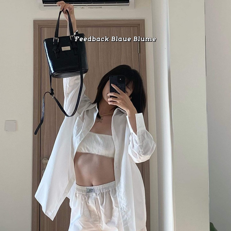 𝐁𝐥𝐚𝐮𝐞𝐁𝐥𝐮𝐦𝐞🦋 Túi da nữ Bucket Bag Simple