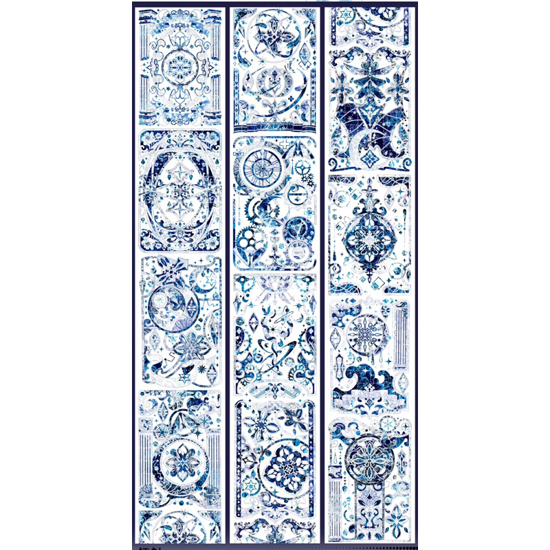 [Chiết theo chu kỳ loop 100cm] của hãng YE XIANG JIAO hoạ tiết trang trí (YXJ-5)=>PET LASER SILVER