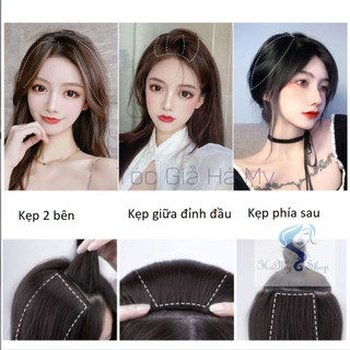 Tóc giả kẹp phím phồng chân tóc(1 bên)
