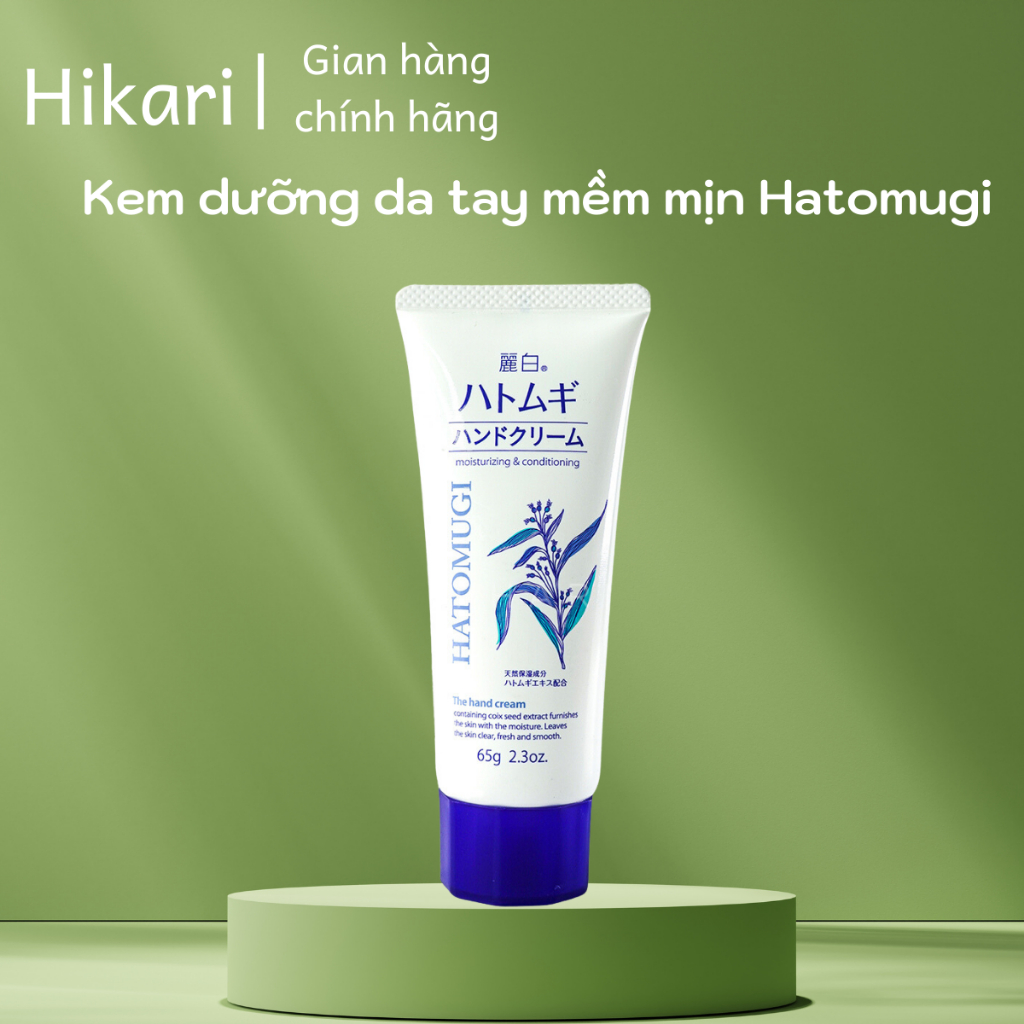 Kem dưỡng da tay mềm mịn Hatomugi Moisturizing & Conditioning The Hand Cream 65g