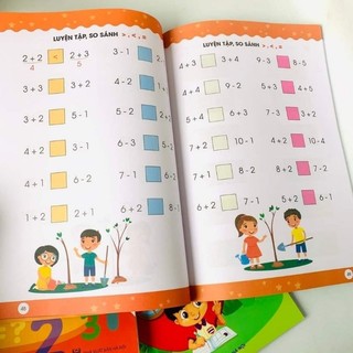 (tặng bút chì, gôm, chuốt) Combo vở cho bé từ 4 đến 6 tuổi