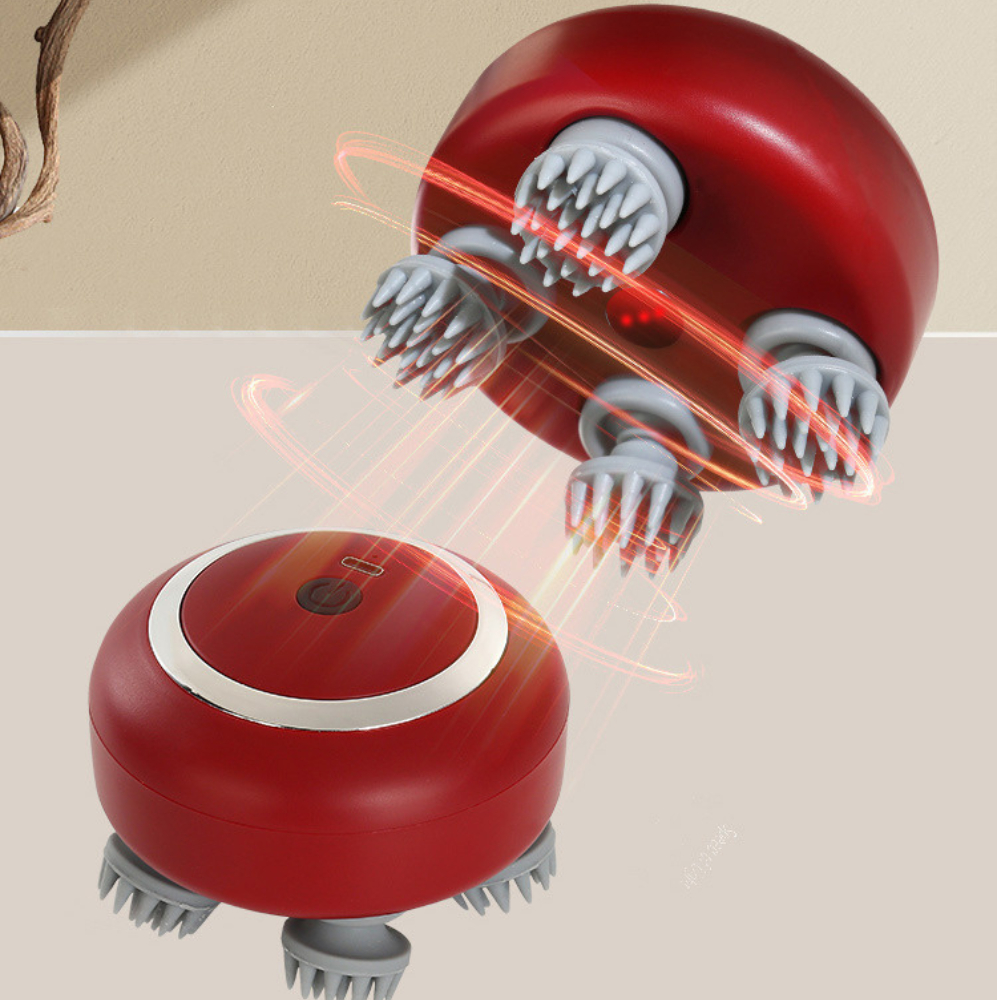 Máy massage đầu chạy điện không dây đa năng chống thấm nước giúp thư giãn đầu vai gáy