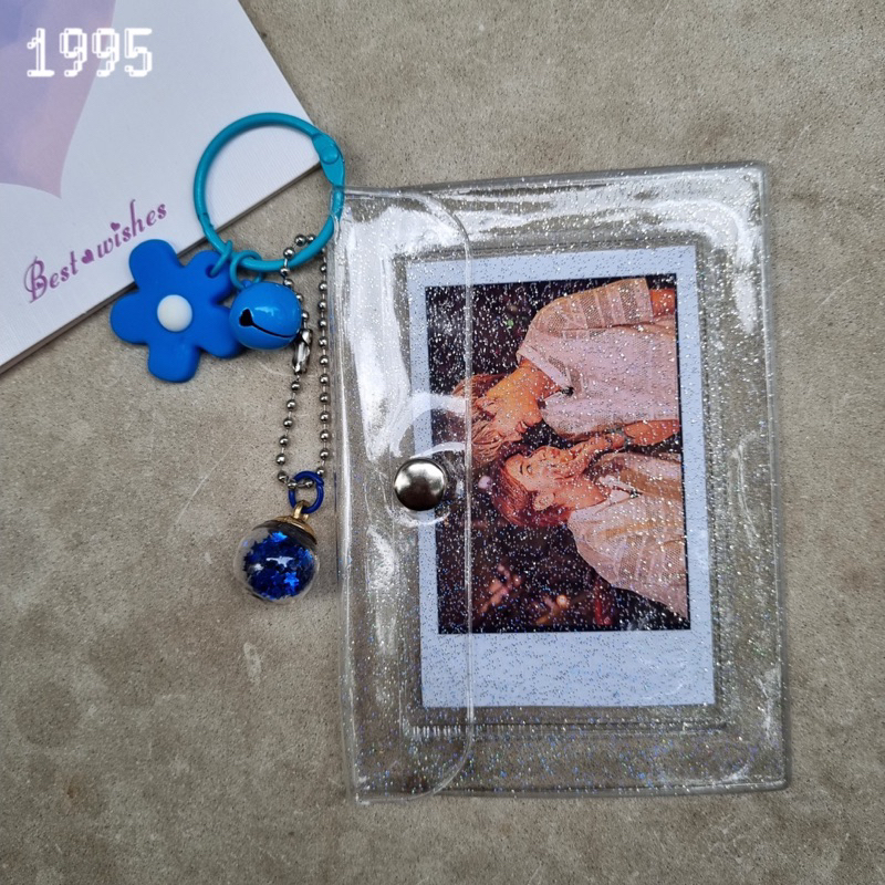 Móc Khoá Hoa Chuông Kèm Túi Đựng Ảnh/ Thẻ Hình Ví Dài