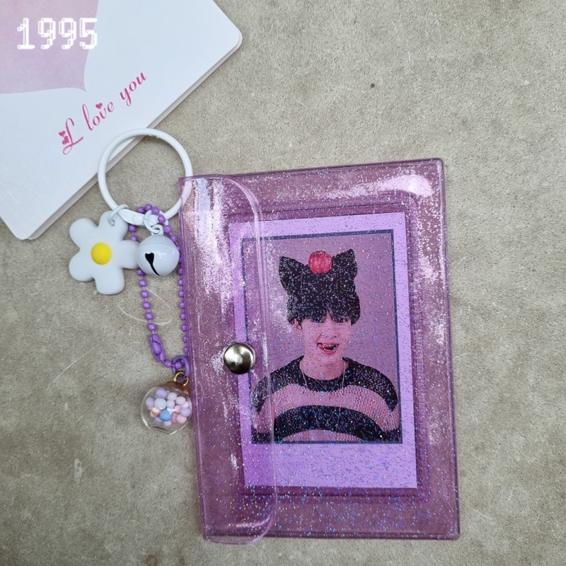 Móc Khoá Hoa Chuông Kèm Túi Đựng Ảnh/ Thẻ Hình Ví Dài