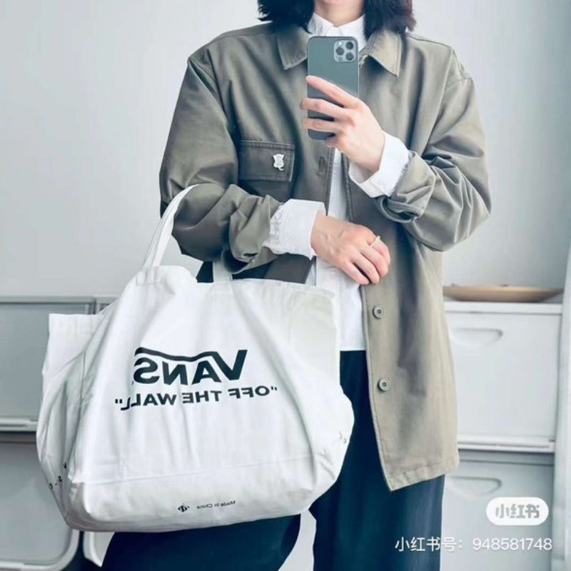 Túi xách nữ túi canvas phong cách đường phố size lớn túi tote cá tính phóng khoáng Jumito