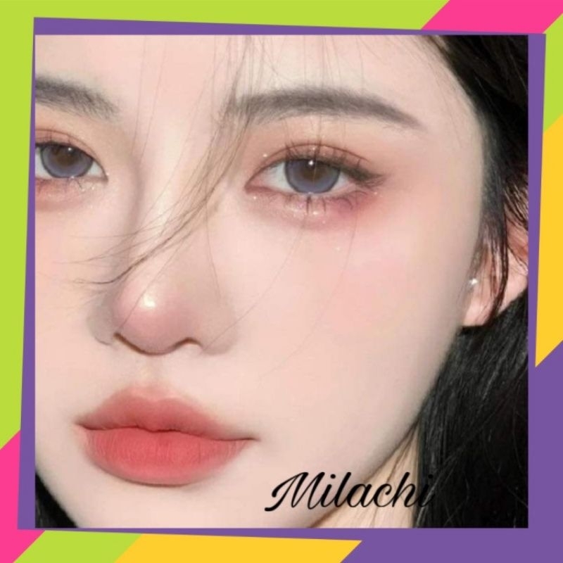 Lens xanh blue viền mảnh tây mãu mới không giãn 0 độ kèm khay đơn
