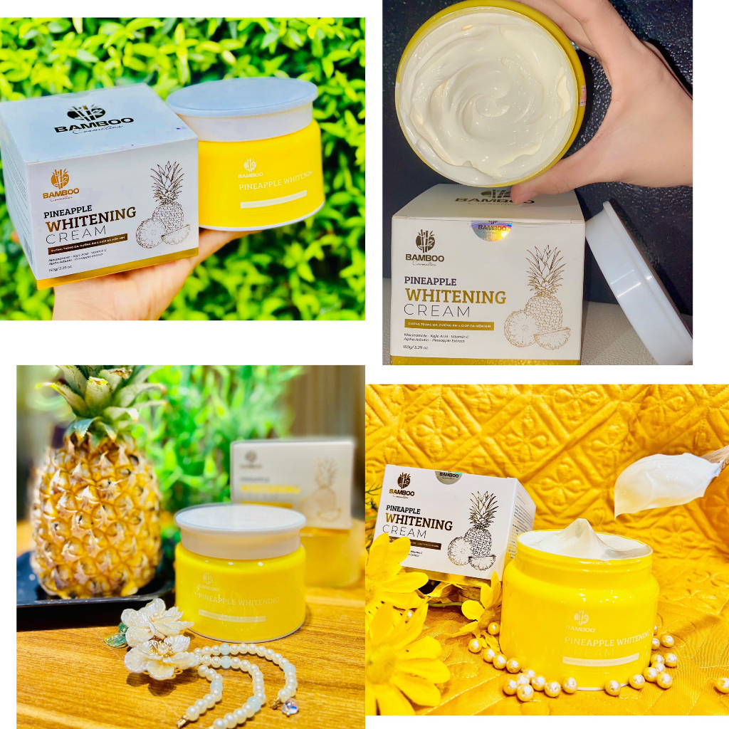 Kem Body Dứa BAMBOO Dưỡng Trắng, Thơm hương dứa