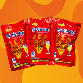 Bim bim thịt xiên quay ăn vặt cổng trường hấp dẫn