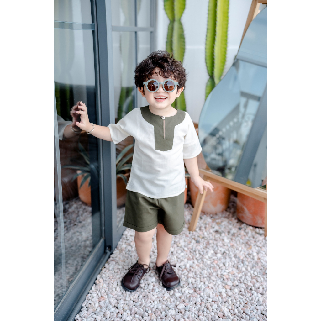 Bộ Quần Áo Bé Trai Chất Linen Mềm Mịn Thoáng Mát - BARON SET - SEL001 - SAOLA KIDS CLOTHING