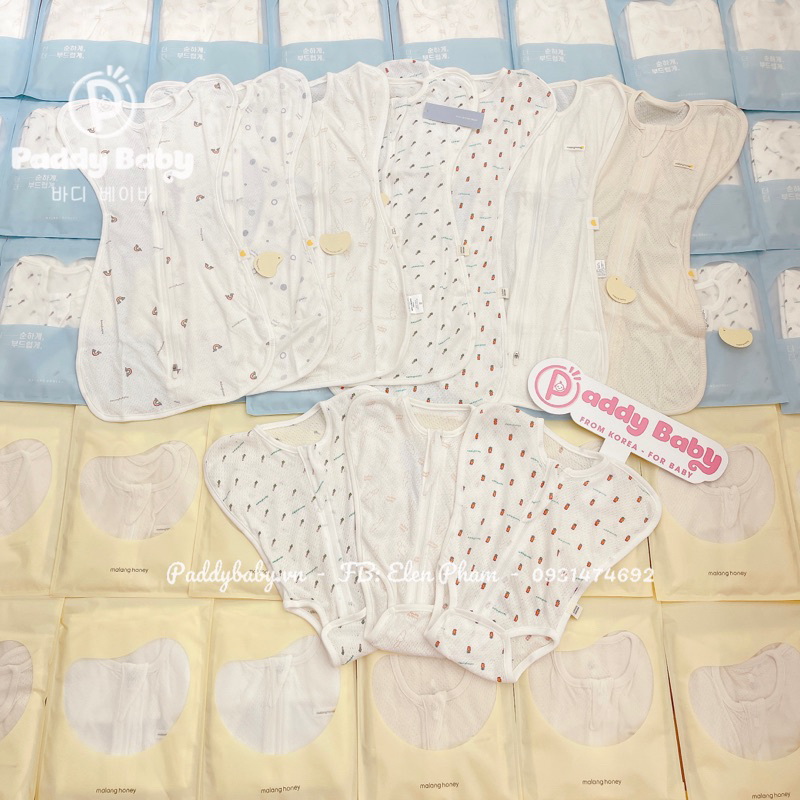 Nhộng chũn Organic Malang Honey Hàn Quốc dài cho bé - Made in Korea