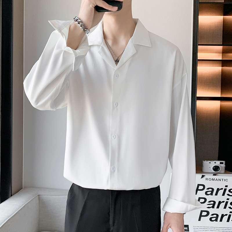 Áo sơ mi nam dài tay Giá Xưởng, cổ vest tinh tế dành cho thế hệ Gen Z - JS0102