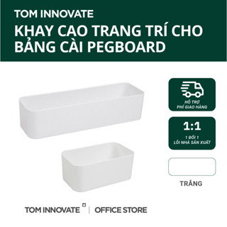 Khay chứa phụ kiện bảng cài treo tường pegboard dùng để lưu trữ đồ, decor góc làm việc