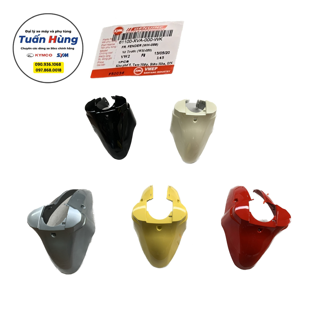 Vè trước A xe Attila Elizabeth thắng đĩa SYM đủ màu