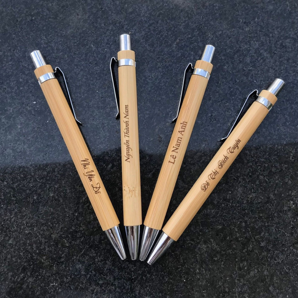 Quà tặng 8/3 - Bút tre gỗ khắc tên không phai - quà tặng học sinh, sinh viên giá rẻ