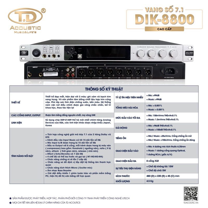 VANG SỐ DIK-8800 | 𝐒𝐚̉𝐧 𝐩𝐡𝐚̂̉𝐦 𝐜𝐡𝐢́𝐧𝐡 𝐡𝐚̃𝐧𝐠 𝟏𝟎𝟎% 𝐓𝐃 𝐀𝐜𝐨𝐮𝐬𝐭𝐢𝐜