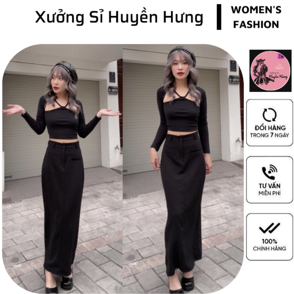 Chân Váy Xẻ Tà -Thiết kế phong cách by Xuongsihuyenhung Ms89