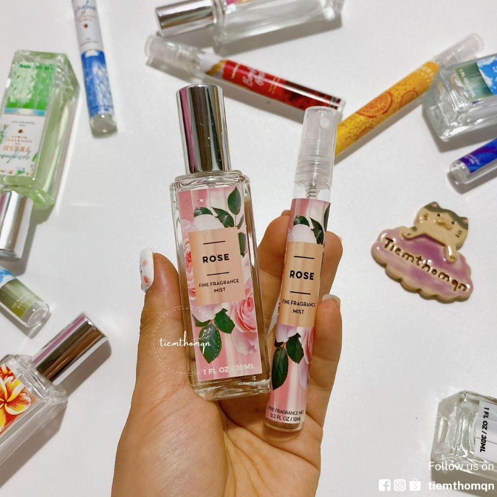 Xịt Thơm Toàn Thân Body Mist Rose Bath & Body Works Mùi Hương Quý Phái, Nữ Tính