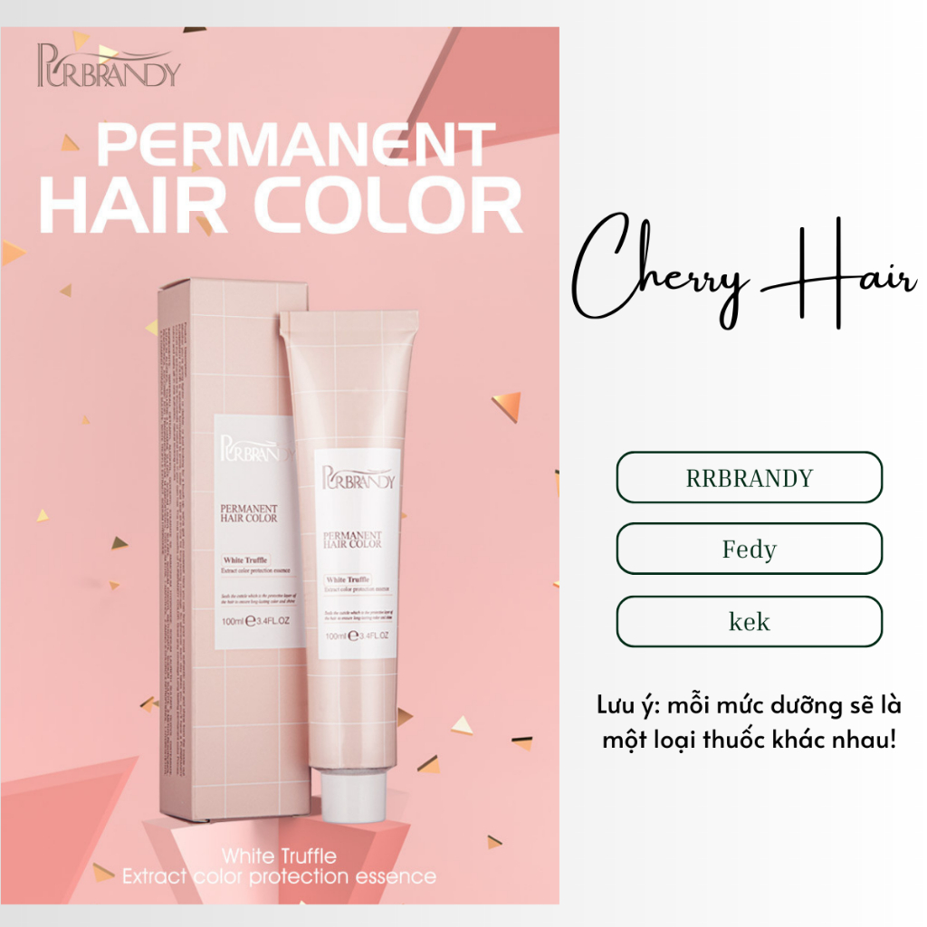 Thuốc Nhuộm Tóc Màu XÁM KHÓI Thuốc nhuộm Tóc chính hãng tặng kèm Oxy + Bao Tay, Cherry Hair. Cherry Hair