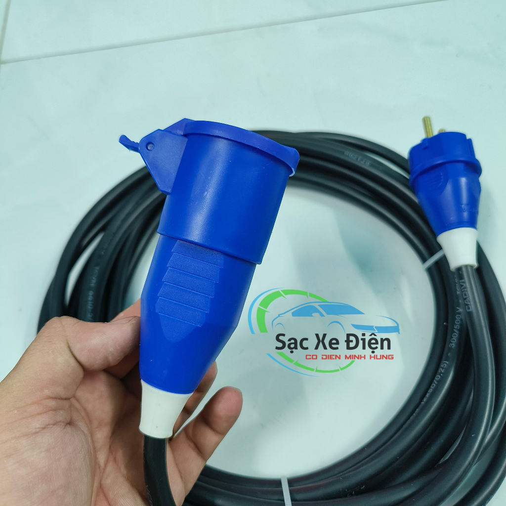 Ổ cắm điện Châu Âu có chân tiếp địa dành cho gia đình chưa có tiếp địa | Sạc được cho cả xe điện, ổ cắm tiếp địa có dây