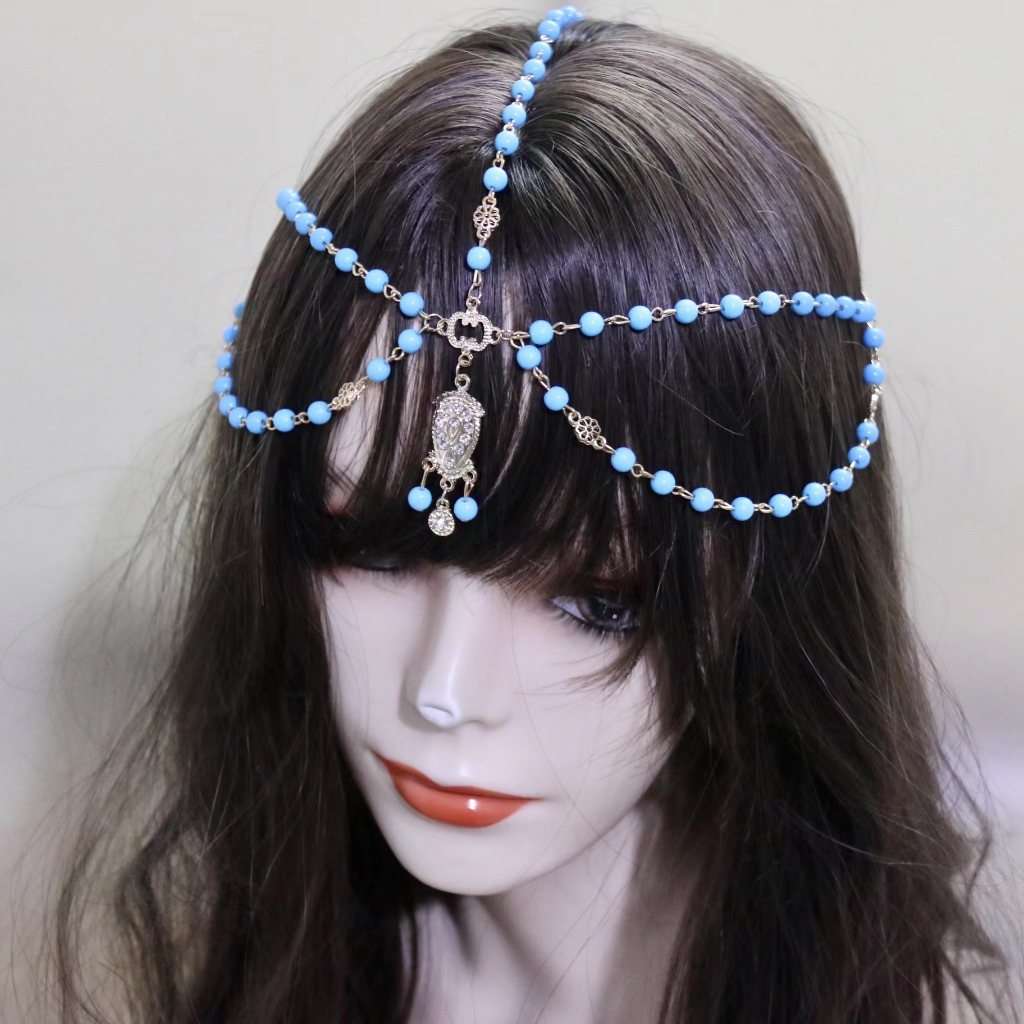 Vòng đội đầu headchain trắng/đỏ/xanh phong cách boho