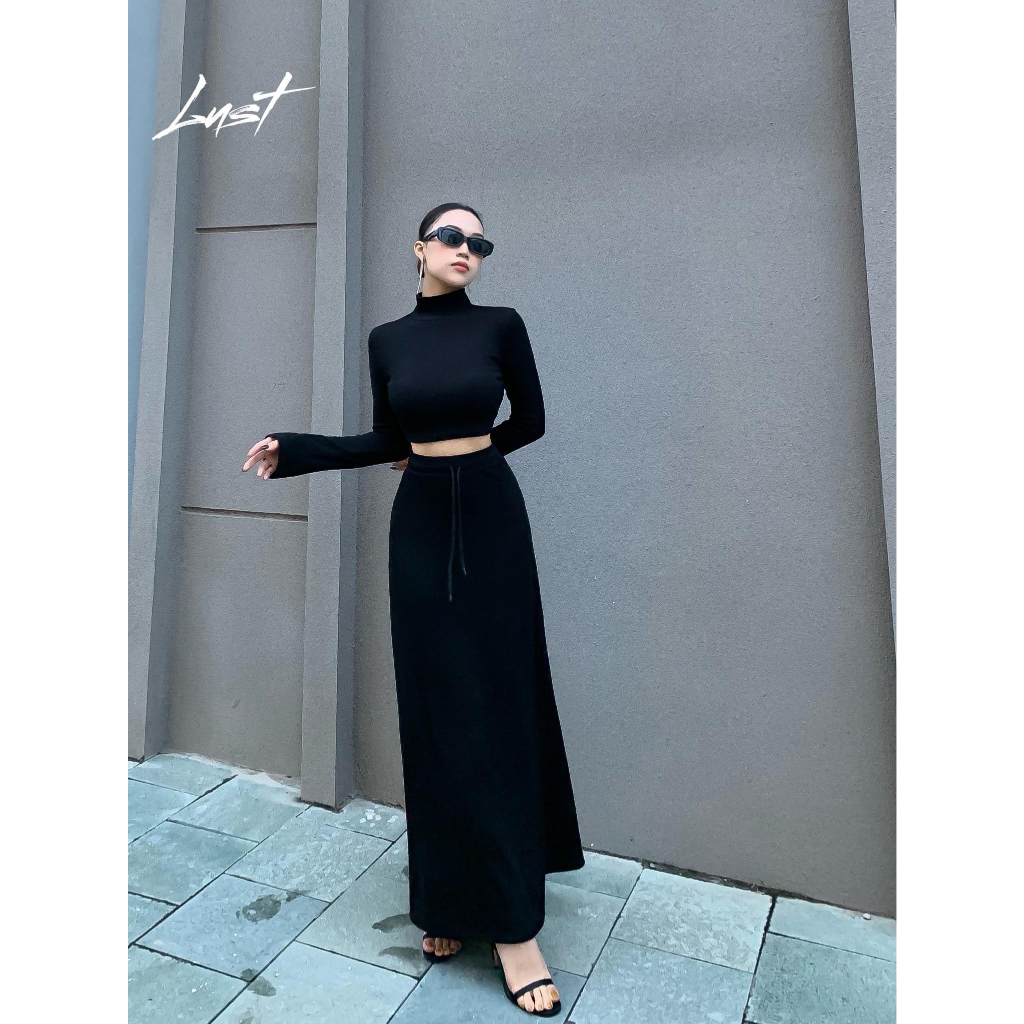 Chân Váy hàng thiết kế Dáng dài có Dây rút -Xuongsihuyenhung-MS022