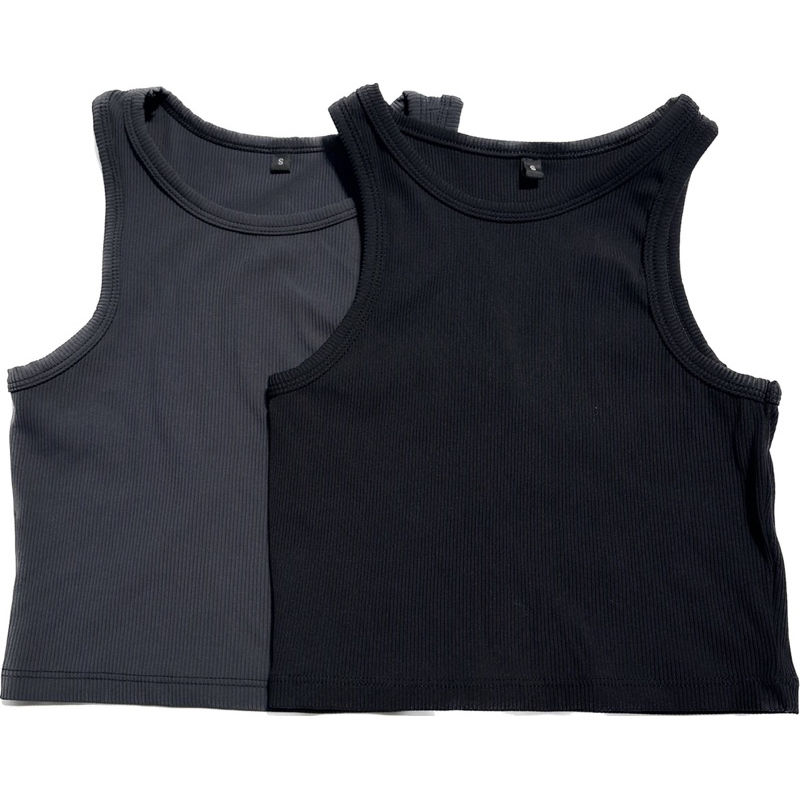 ÁO CROTOP_  áo crop ba lỗ ngược không viền, có viền trắng HUOL.oi