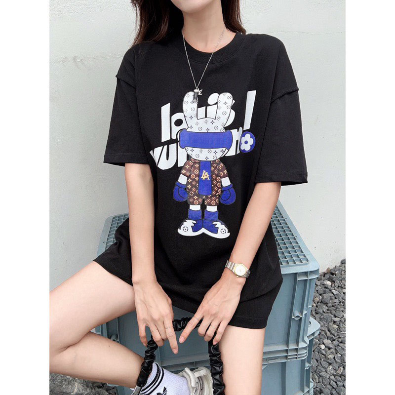 Áo Thun LV Thỏ Form Rộng Tay Lỡ Vải , Áo Phông Local Brand Unisex Nam Nữ Cotton 100% Thoáng Mát | BigBuy360 - bigbuy360.vn