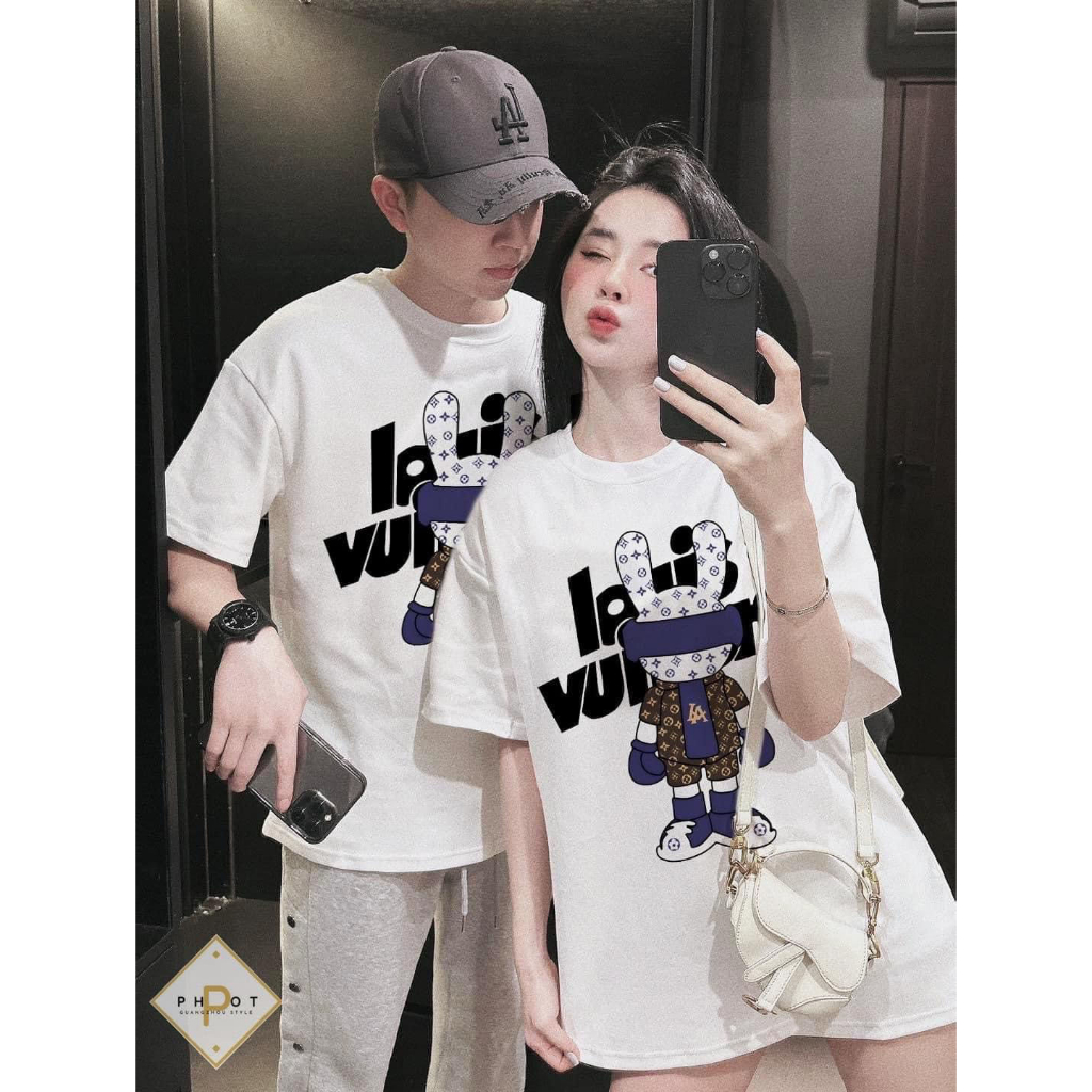 Áo Thun LV Thỏ Form Rộng Tay Lỡ Vải , Áo Phông Local Brand Unisex Nam Nữ Cotton 100% Thoáng Mát | BigBuy360 - bigbuy360.vn