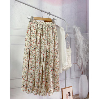Chân váy hoa nhí dáng dài vintage , Chân váy hoa nhí 2hand tuyển