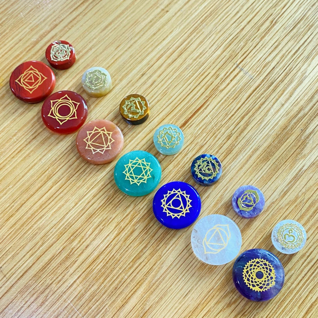 Set Đá Luân Xa Chakra 7 Viên Mài - Tumble Chakra Stones (Mystic House Tarot Shop)